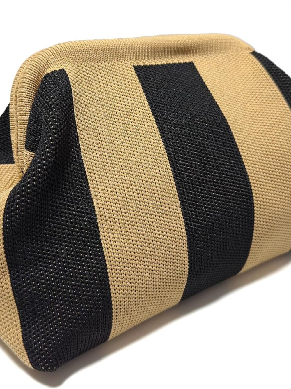 Clutch Purses for Women Summer Woven Beach Bags Purse with Strip Dumpling Ruched